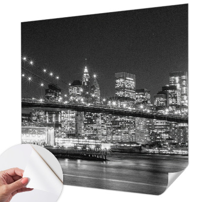 Peel and stick wall mural for bedroom with a night panorama design