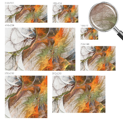 3D photo wallpaper mural with an abstract kaleidoscope design