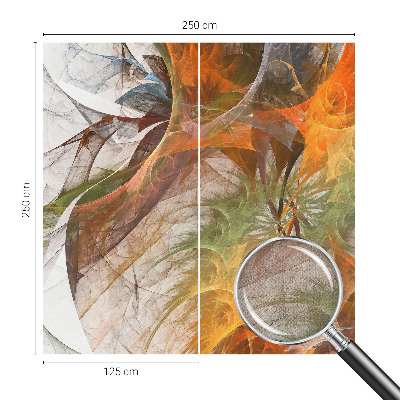 3D photo wallpaper mural with an abstract kaleidoscope design