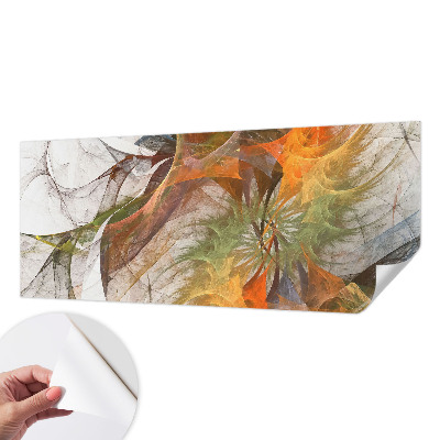 3D photo wallpaper mural with an abstract kaleidoscope design