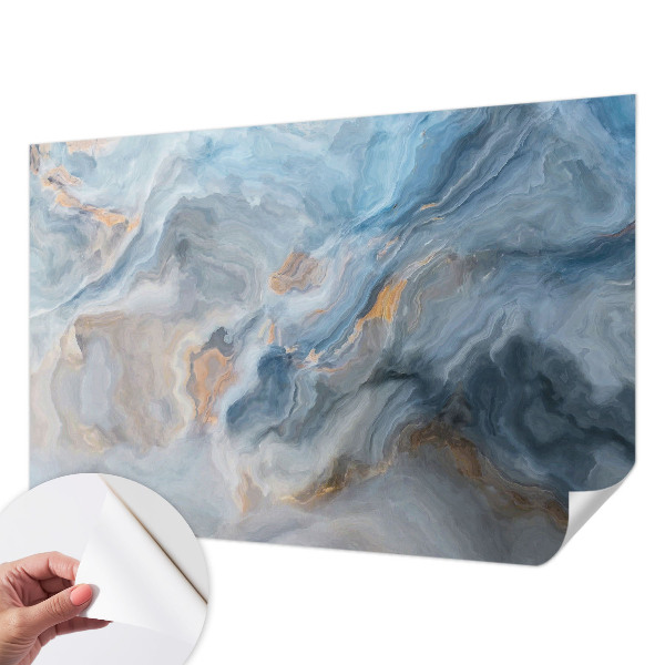Nursery wall mural with colorful abstract motifs