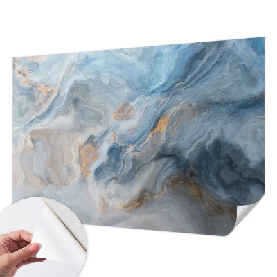 Nursery wall mural with colorful abstract motifs
