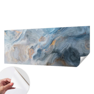 Nursery wall mural with colorful abstract motifs