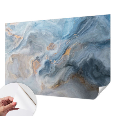 Nursery wall mural with colorful abstract motifs