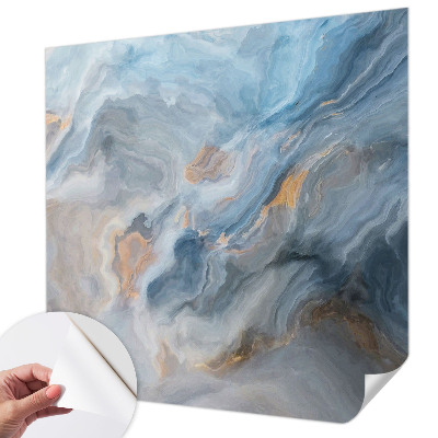 Nursery wall mural with colorful abstract motifs