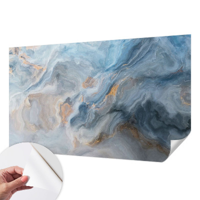 Nursery wall mural with colorful abstract motifs
