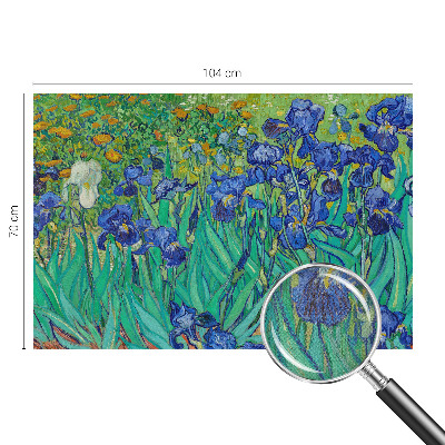 Baby room wall mural with a garden flowers motif