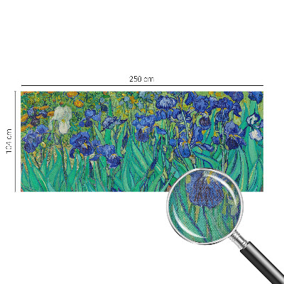 Baby room wall mural with a garden flowers motif