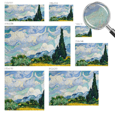 Children's wall mural with an expressive cloud design