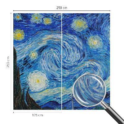 Peel and stick wallpaper mural featuring a night sky design