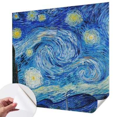Peel and stick wallpaper mural featuring a night sky design