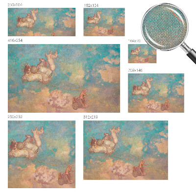 Self-adhesive wall mural with a Heavenly Pegasi design