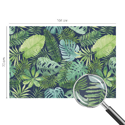 Self-adhesive photo wallpaper with a tropical leaves design