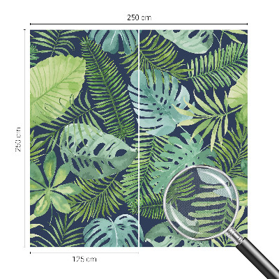 Self-adhesive photo wallpaper with a tropical leaves design