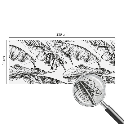 Stick-on wall mural with a banana leaves design