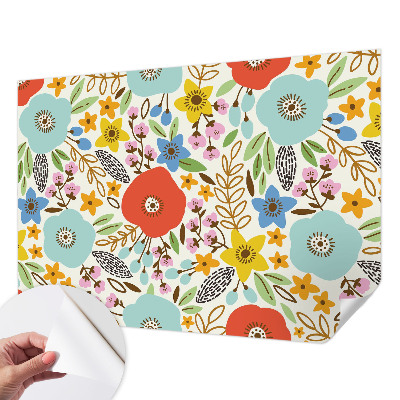 Removable wall mural wallpaper Floral pattern
