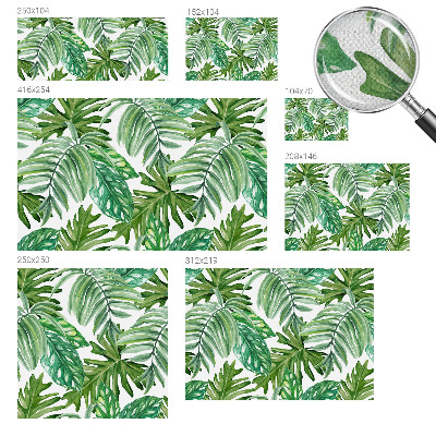 Peel and stick wall mural for living room Exotic leaves