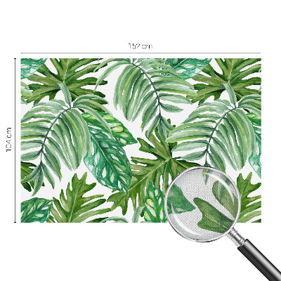 Peel and stick wall mural for living room Exotic leaves