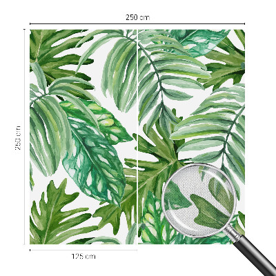 Peel and stick wall mural for living room Exotic leaves
