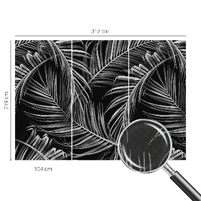 Removable wall mural with an exotic pattern