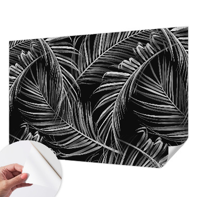 Removable wall mural with an exotic pattern