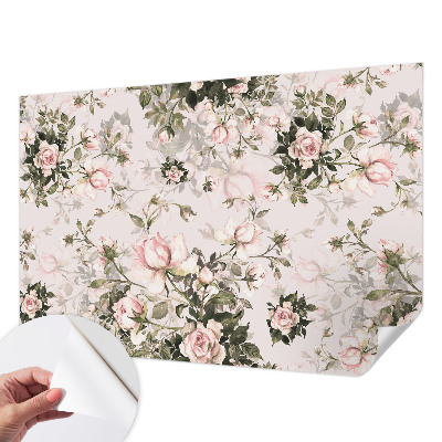 Peel and stick wall mural for bedroom Floral pattern