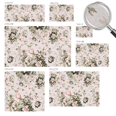 Peel and stick wall mural for bedroom with a floral pattern