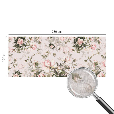 Peel and stick wall mural for bedroom with a floral pattern