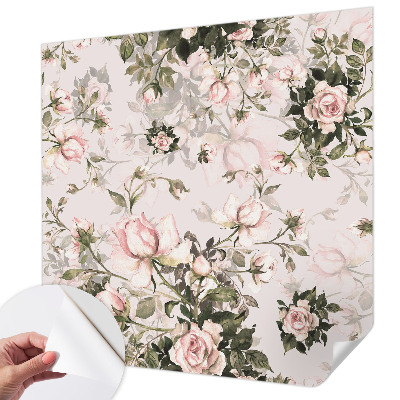 Peel and stick wall mural for bedroom Floral pattern