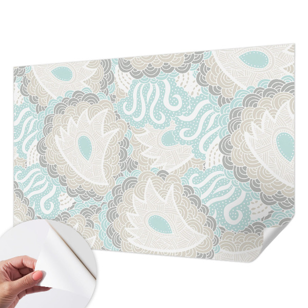 Peel and stick wall mural for kids' room with abstract patterns