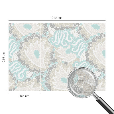 Peel and stick wall mural for kids' room with abstract patterns
