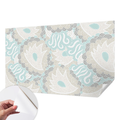 Peel and stick wall mural for kids' room with abstract patterns