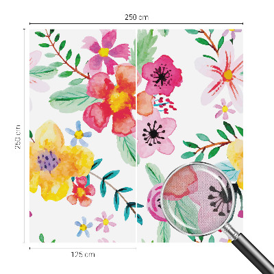 Nursery wall mural with a fresh floral design