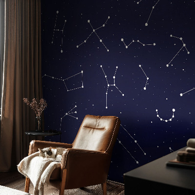 3D photo wallpaper mural with an astro sky design