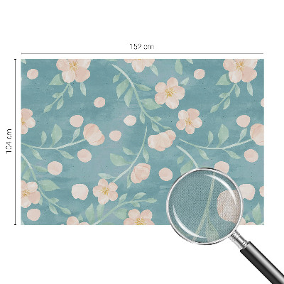 Children's wall mural with a floral elegance design