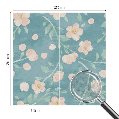 Children's wall mural with a floral elegance design
