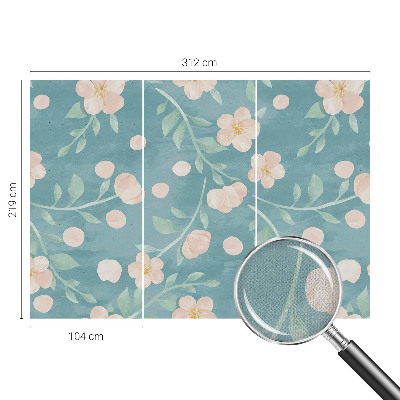 Children's wall mural with a floral elegance design