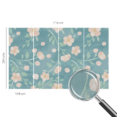 Children's wall mural with a floral elegance design