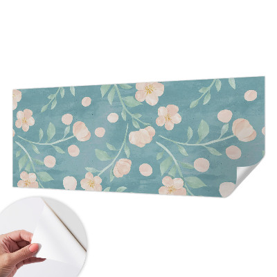 Children's wall mural with a floral elegance design