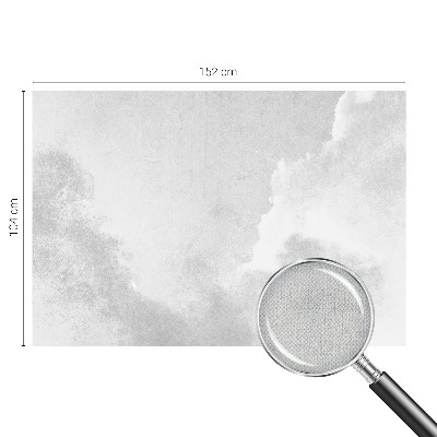 Baby room wall mural with a subtle cloud pattern