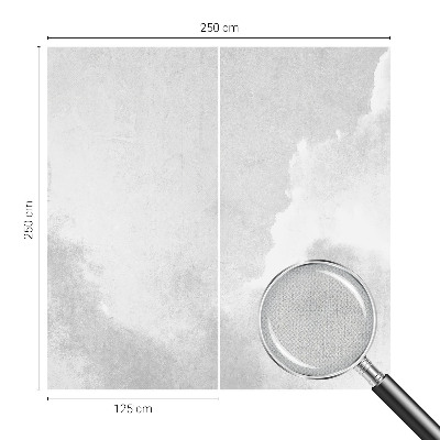 Baby room wall mural with a subtle cloud pattern