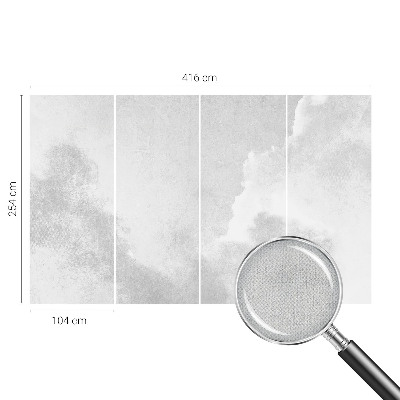 Baby room wall mural Subtle clouds