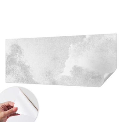 Baby room wall mural with a subtle cloud pattern