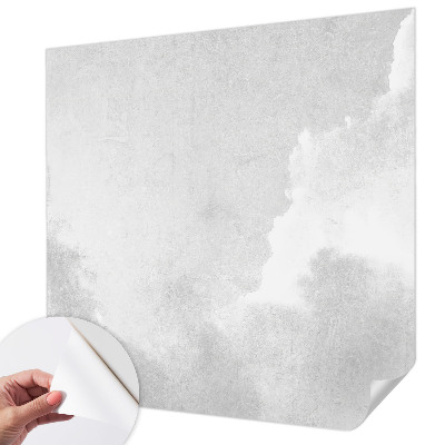 Baby room wall mural with a subtle cloud pattern