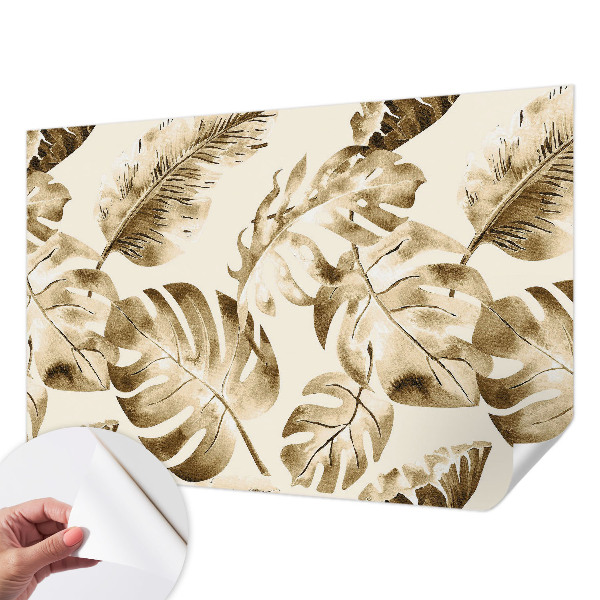 Peel and stick wall mural with an exotic flora design