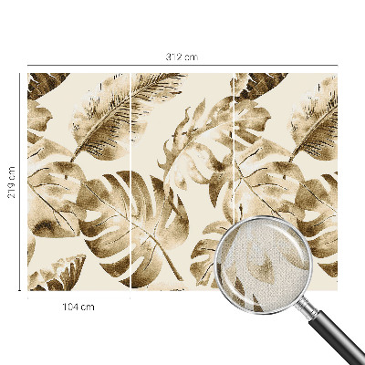 Peel and stick wall mural with an exotic flora design
