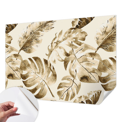 Peel and stick wall mural with an exotic flora design