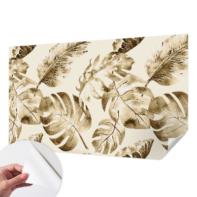 Peel and stick wall mural with an exotic flora design