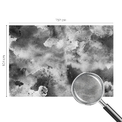 Self-adhesive wall mural with a gray clouds pattern