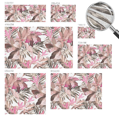Self-adhesive photo wallpaper with an exotic flowers design